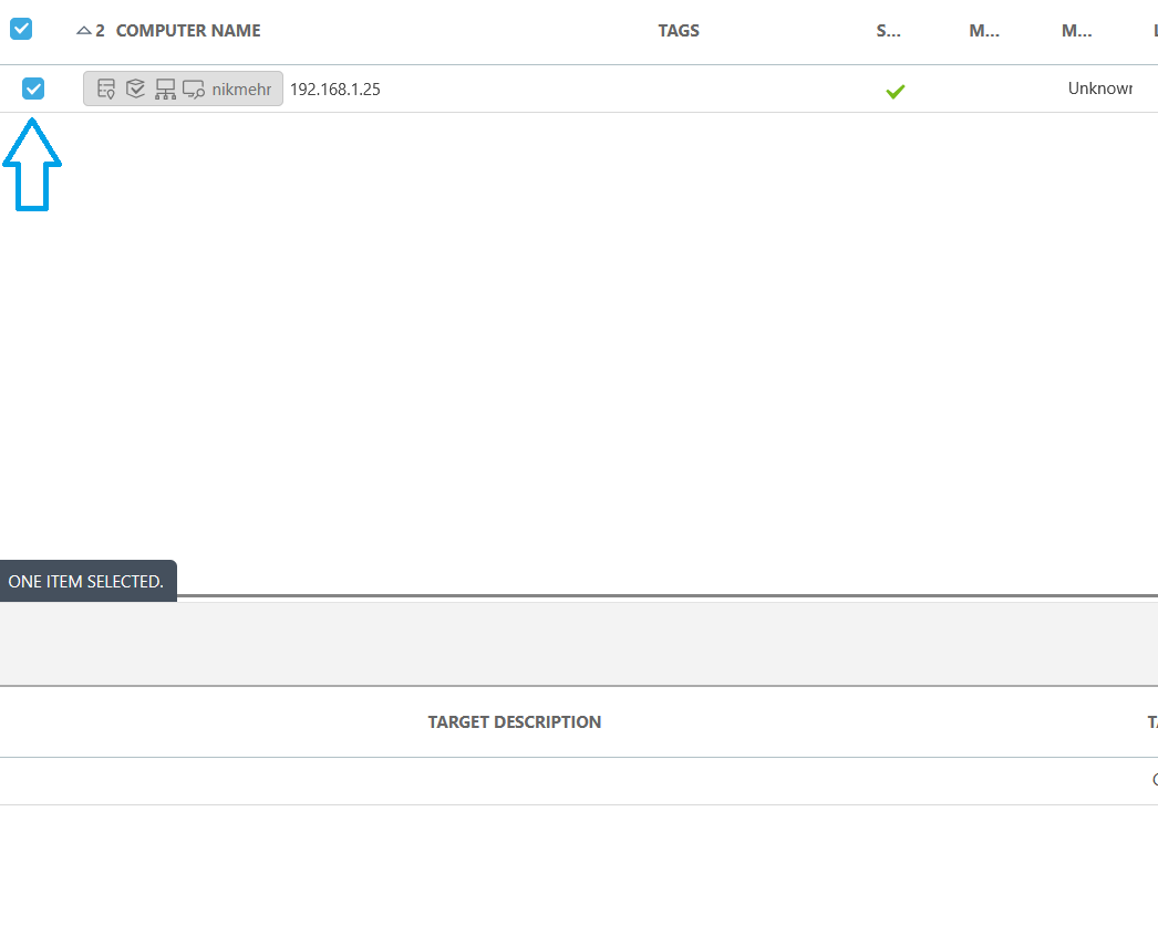 رایانه سرور را انتخاب کرده و گزینه ok را بفشارید.تا اعمال پالسی حدود یک دقیقه صبر کنید.